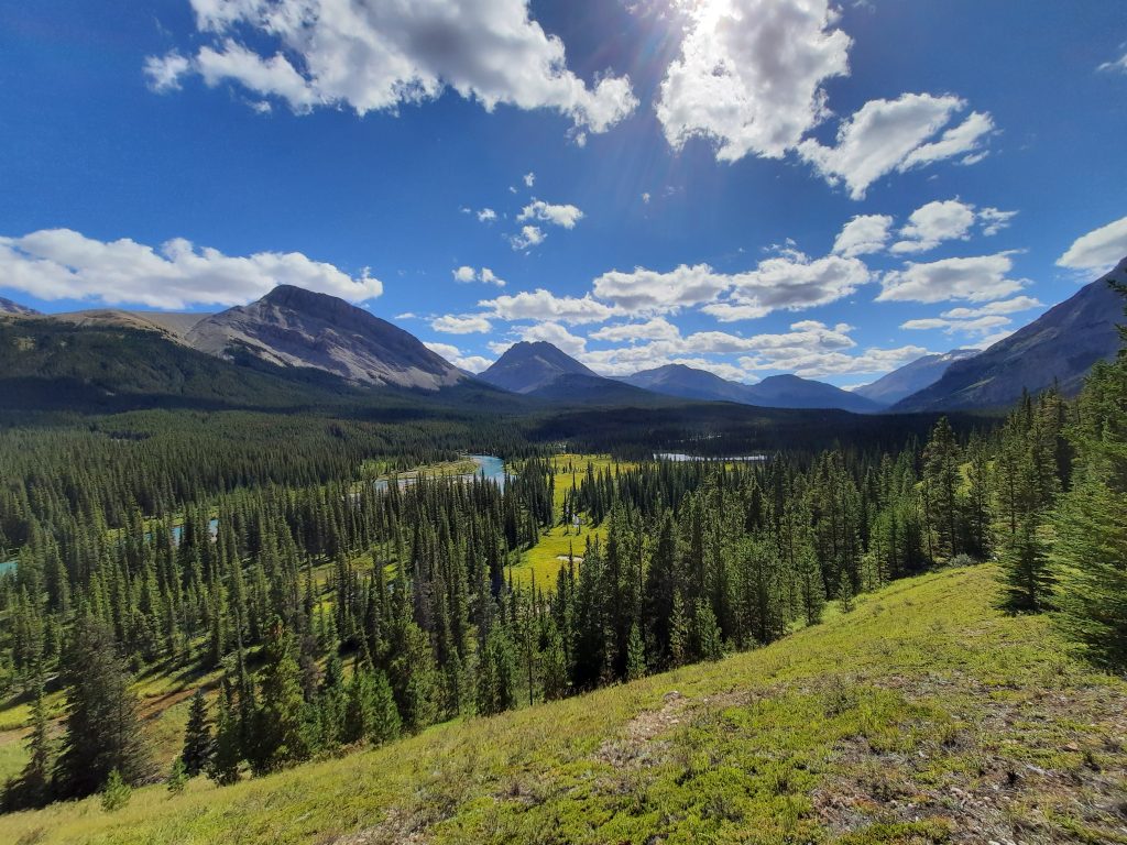 Mountain scenery hiking