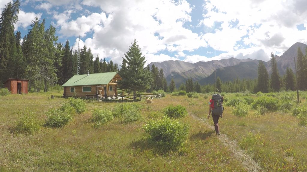 mountains, trail hiking, cabin
