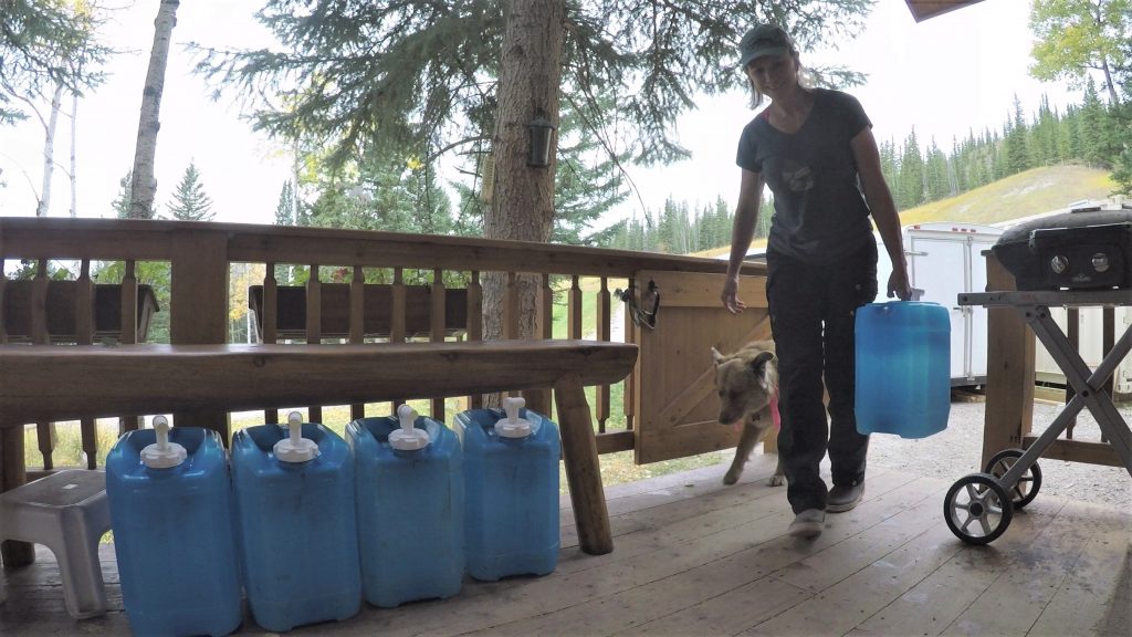 Hauling water cabin