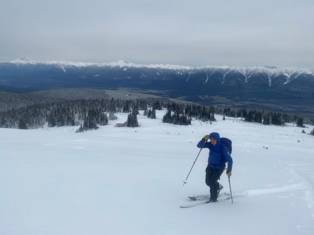 backcountry skiing in the mountains